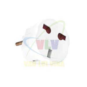 Phích chuyển chân cắm đa năng đế tròn kiểu Anh (Trắng/xanh) P16 SOPOKA