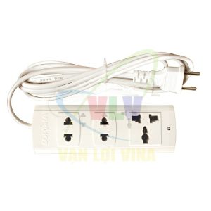 Ổ cắm nối dài, công suất 2200W 3 cổng (màu trắng) 3A (Không lõi sứ) SOPOKA