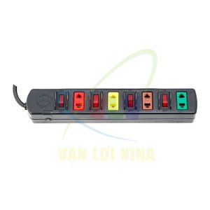 Ổ cắm nối dài 4 lỗ cắm 2 chấu 4SOF3 4 công tắc rời, có CB bảo vệ quá tải, công suất tối đa 2200W, tải 10A LIOA