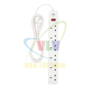 Ổ cắm 6 cổng Tiêu chuẩn Anh Quốc 6E1 (BS Standard Type G) SOPOKA