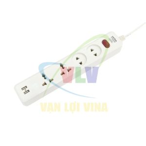 Ổ cắm có dây 4 cổng tải 1200W kết hợp cổng sạc USB 3A 4U1 SOPOKA