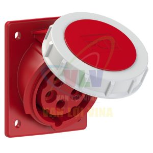 Ổ cắm công nghiệp lắp âm, mặt nghiêng, tải từ 16A - 32A, 5 cực (3P+N+PE) điện áp 400V, kín nước tiêu chuẩn IP67 PCE