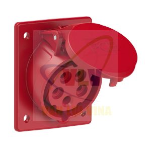 Ổ cắm công nghiệp lắp âm, mặt nghiêng, 16A - 32A, 400V, 5 cực (3P+N+PE), IP44