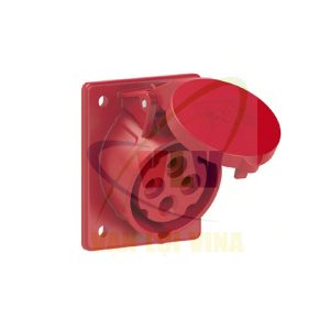 Ổ cắm công nghiệp lắp âm, mặt nghiêng, 16A - 32A, 400V, 4 cực (3P+PE), IP44