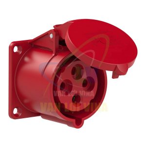 Ổ cắm công nghiệp lắp âm, mặt thẳng, 16A - 32A, điện áp 400V, 4 cực (3P+PE), IP44 PCE