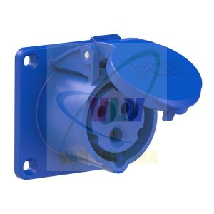 Ổ cắm công nghiệp lắp âm, mặt thẳng, 16A - 32A, 230V, 3 cực (2P+PE), IP54 PCE
