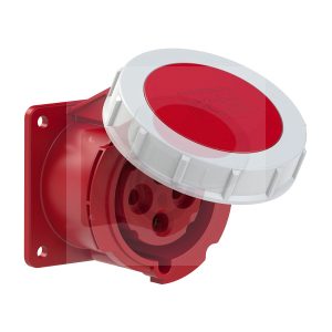 Ổ cắm công nghiệp lắp âm, mặt thẳng, chuyên dùng cho container F3242-3V, tải 32A, 4 chân (3P+PE), điện áp 440V, kín nước chuẩn IP67 PCE
