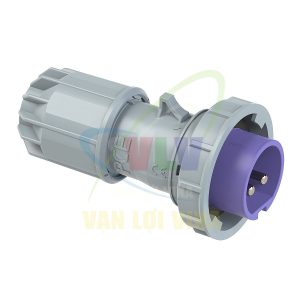 Phích cắm công nghiệp chuyên dùng cho điện một chiều DC 24V/42V F0822-10V tải 16A, 2 chân, đầu đực. Kín nước chuẩn IP67 PCE