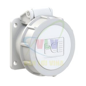 Ổ cắm công nghiệp F3822-10F9V lắp âm chuyên dùng cho điện 1 chiều DC 24V/42V tải 16A, 2 cực, tiêu chuẩn kín nước IP67 PCE