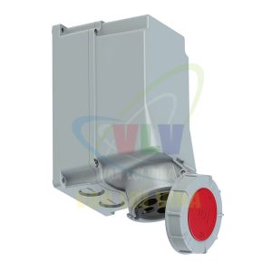 Ổ cắm công nghiệp F145-6 lắp nổi, chịu tải cao 125A, 5 cực (3P+N+PE), điện áp 400V, Kín nước tiêu chuẩn IP67 PCE