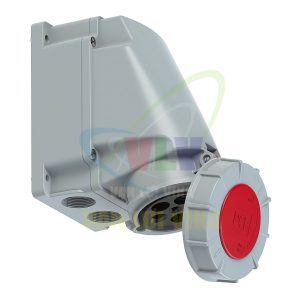 Ổ cắm công nghiệp F135-6 lắp nổi, chịu tải cao 63A, 5 cực (3P+N+PE), điện áp 400V, Kín nước tiêu chuẩn IP67 PCE