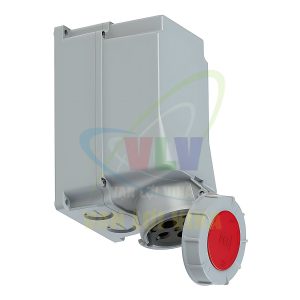 Ổ cắm công nghiệp F144-6 lắp nổi, chịu tải cao 125A, 4 cực (3P+PE), điện áp 400V, Kín nước tiêu chuẩn IP67 PCE