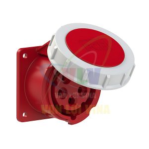 Ổ cắm công nghiệp lắp âm, mặt thẳng, tải từ 16A - 32A, 5 cực (3P+N+PE) điện áp 400V, kín nước tiêu chuẩn IP67 PCE