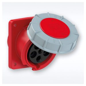 Ổ cắm công nghiệp lắp âm, mặt nghiêng, chịu tải cao từ 63A - 125A, 5 cực (3P+N+PE) điện áp 400V, kín nước tiêu chuẩn IP67 PCE