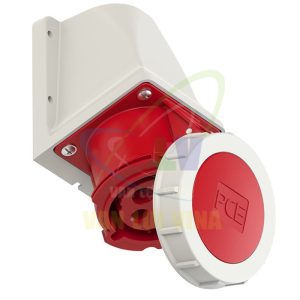Ổ cắm công nghiệp lắp nổi kiểu L, tải 16A - 32A, 4 cực (3P+PE), điện áp 400V, Kín nước tiêu chuẩn IP67 PCE