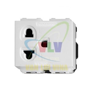 Ổ cắm đơn WEV1181, ổ 3 chấu có màng che Panasonic