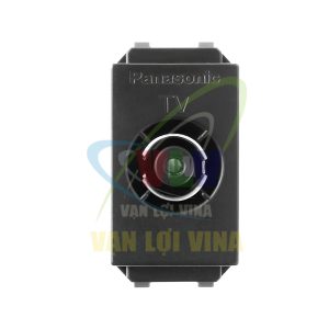 Ổ cắm anten tivi dây cáp đồng trục WEV2501H, màu đen dòng Wide Panasonic