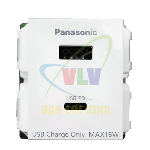 Ổ cắm USB 2 cổng type A-C WEF14821W-VN sản xuất tại Đài Loan Panasonic