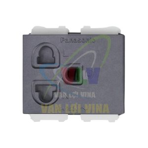 Ổ cắm đơn có màn che và dây nối đất 250VAC-16A, màu xám ánh kim Halumie WEV1181 Panasonic