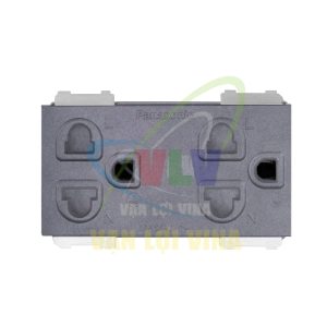 Ổ cắm đơn có màn che và dây nối đất 250VAC-16A, màu xám ánh kim Halumie WEV1582 Panasonic